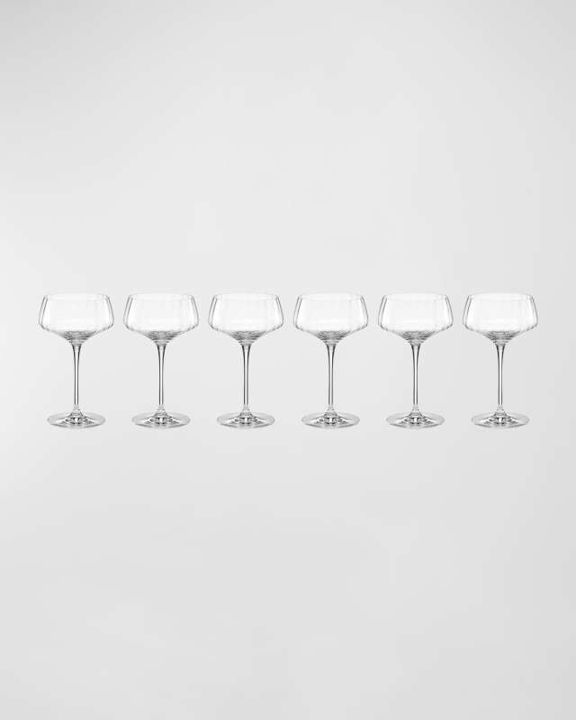 Tuscany Classics Angled Optic Coupe Glasses, Set of 6